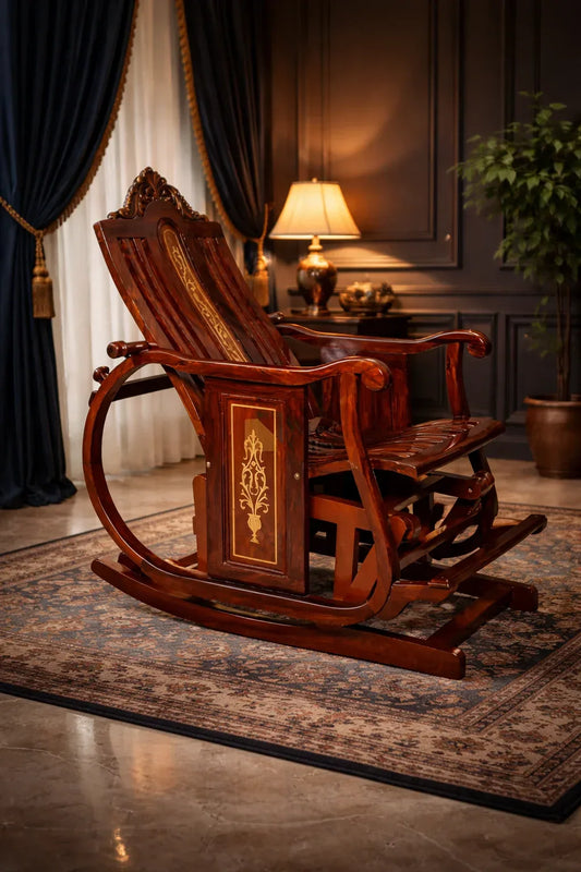 Royal Classic Wooden Rocking Chair - Woodistan