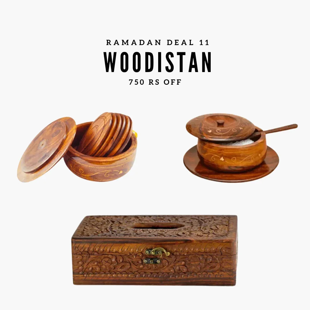 Ramadan Deal 11 – Elegant Tea & Serving Essentials Combo - Woodistan
