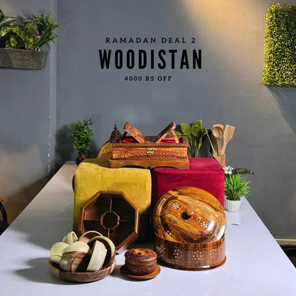 Ramadan Deal 2 – Premium Wooden Iftar & Storage Essentials - Woodistan