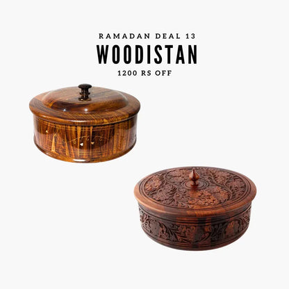 Ramadan Deal 13 – Dual Hotpot Serving Essentials - Woodistan
