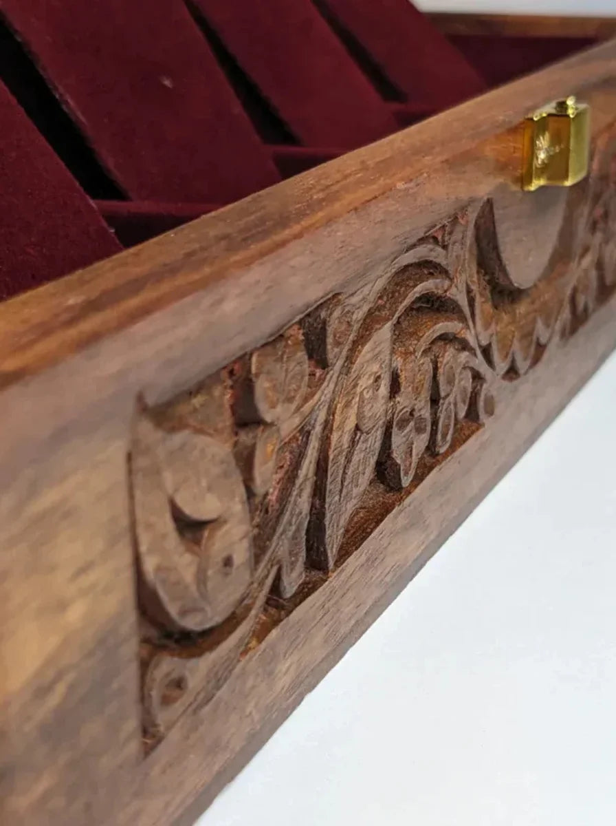 Woodistan 5 slot watch box carved design gift for him Pakistan