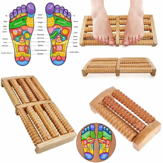 Wooden Foot Roller Massager – Natural Wood Relaxation Tool - Woodistan