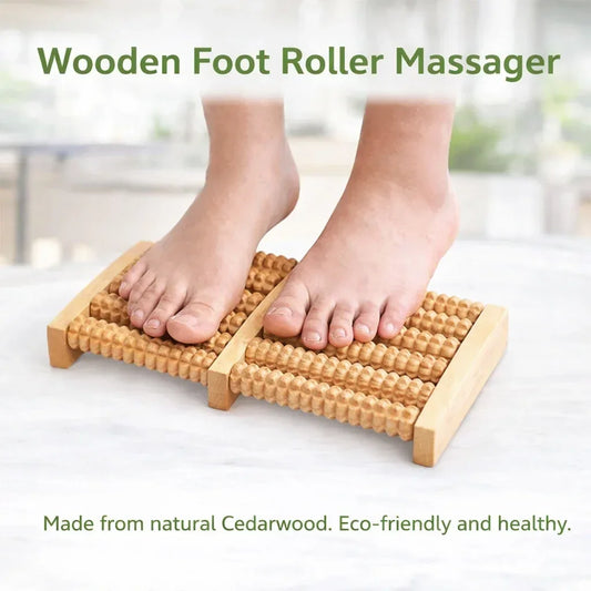 Wooden Foot Roller Massager – Natural Wood Relaxation Tool - Woodistan