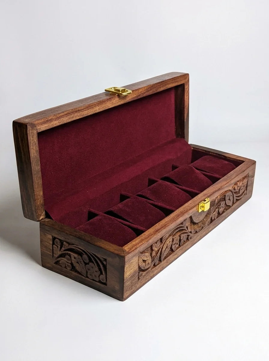 Woodistan wooden watch box contrast shot premium handcrafted Pakistan
