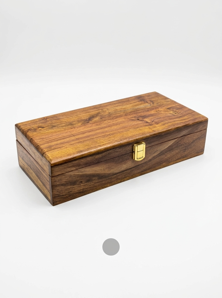 Handcrafted Wooden Watch Box 5 Slots | Plain Design | Sheesham Wood